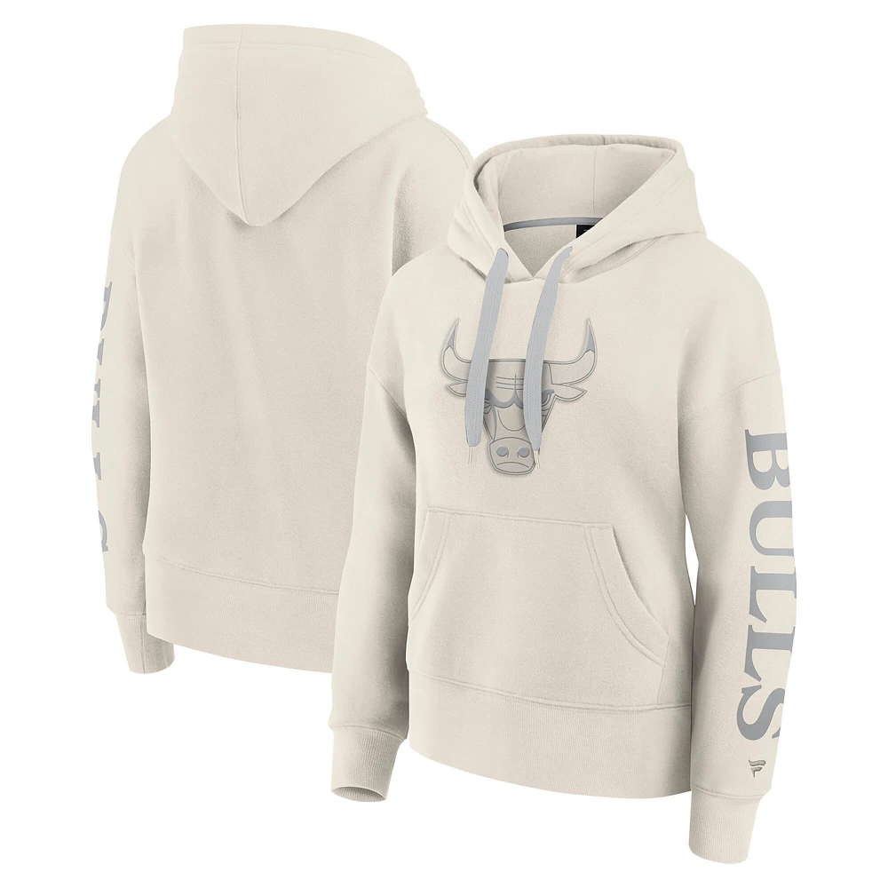 Women's Fanatics Cream Chicago Bulls Elements Next Pullover Hoodie