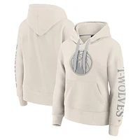 Women's Fanatics Cream Minnesota Timberwolves Elements Next Pullover Hoodie