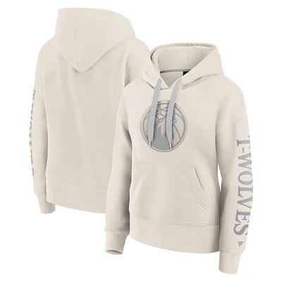 Women's Fanatics Cream Minnesota Timberwolves Elements Next Pullover Hoodie