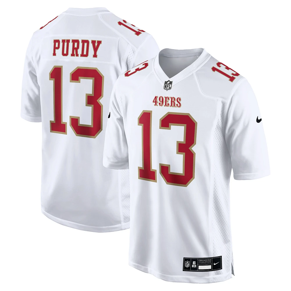 Men's Nike Brock Purdy Tundra White San Francisco 49ers Fashion Game Jersey