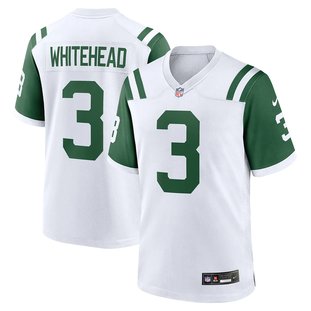 Men's Nike Jordan Whitehead White New York Jets Classic Alternate Player Game Jersey