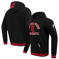 Men's Pro Standard Black Ohio State Buckeyes Classic Stacked Logo Fleece Pullover Hoodie