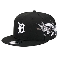 Men's New Era Black Detroit Tigers City Art 9FIFTY Snapback Hat