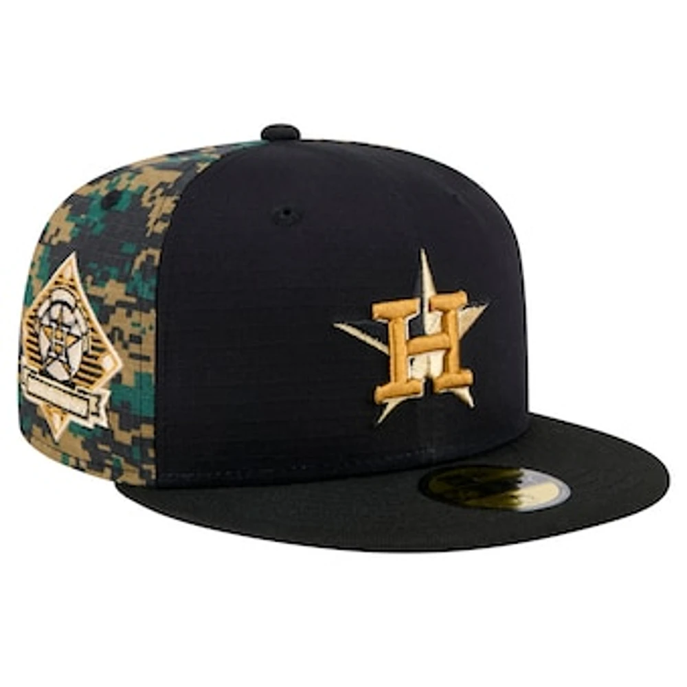 Men's New Era Black Houston Astros Digi Camo 59FIFTY Fitted Hat