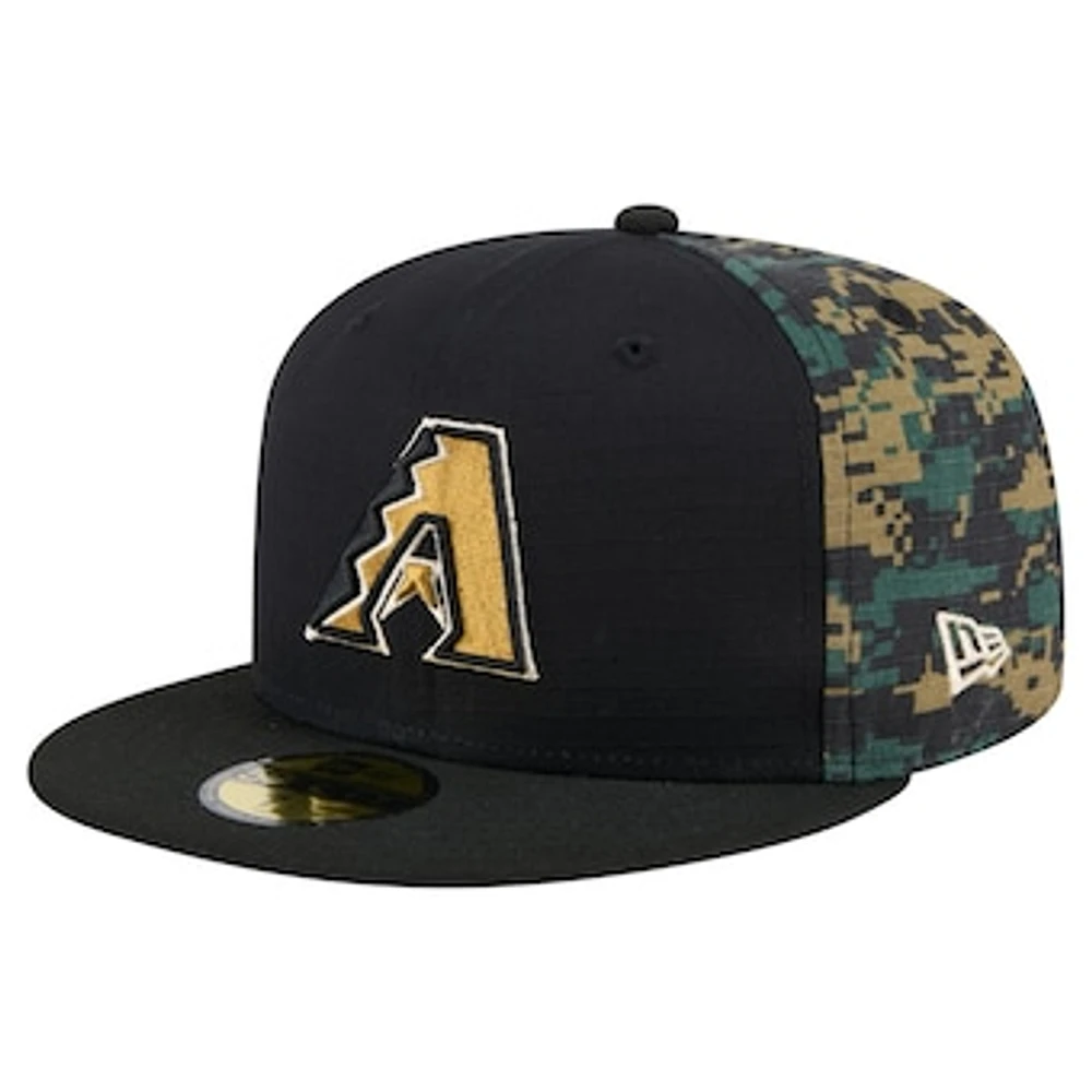 Men's New Era Black Arizona Diamondbacks Digi Camo 59FIFTY Fitted Hat