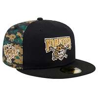 Men's New Era Black Pittsburgh Pirates Digi Camo 59FIFTY Fitted Hat