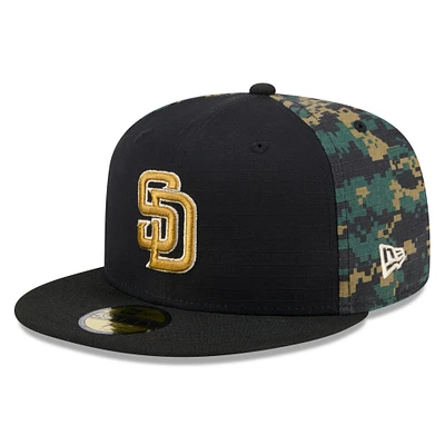 Men's New Era Black San Diego Padres Digi Camo 59FIFTY Fitted Hat