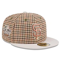 Men's New Era Brown San Francisco Giants Houndstooth 59FIFTY Fitted Hat