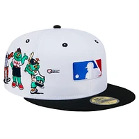 Men's New Era White MLB American League Mascots 59FIFTY Fitted Hat