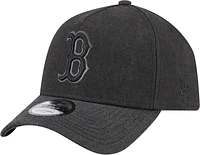 Men's New Era Charcoal Boston Red Sox Logo Essentials 9FORTY A-Frame Adjustable Hat