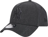 Men's New Era Charcoal New York Yankees Logo Essentials 9FORTY A-Frame Adjustable Hat