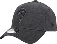 Men's New Era Charcoal Philadelphia Phillies Logo Essentials 9FORTY A-Frame Adjustable Hat