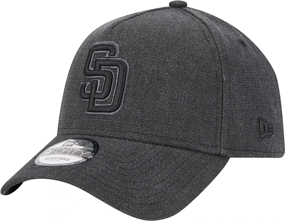 Men's New Era Charcoal San Diego Padres Logo Essentials 9FORTY A-Frame Adjustable Hat