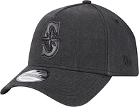 Men's New Era Charcoal Seattle Mariners Logo Essentials 9FORTY A-Frame Adjustable Hat