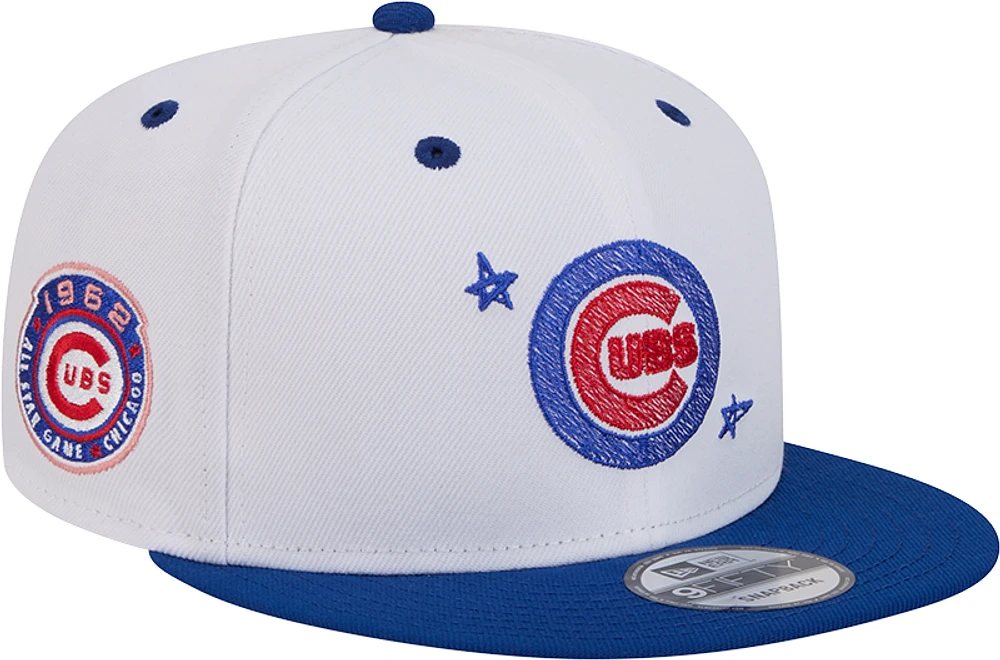 Men's New Era White Chicago Cubs Official Doodles 9FIFTY Snapback Hat