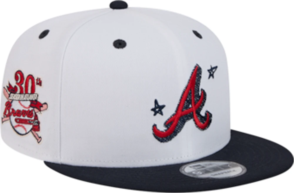 Men's New Era White Atlanta Braves Official Doodles 9FIFTY Snapback Hat