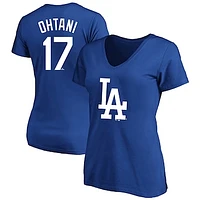 Women's Fanatics Shohei Ohtani Royal Los Angeles Dodgers Plus Name & Number T-Shirt