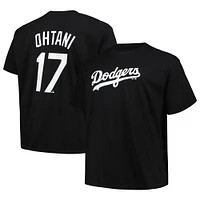 Men's Profile Shohei Ohtani Black Los Angeles Dodgers Big & Tall Name Number T-Shirt