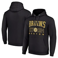 Men's Starter Black Boston Bruins Retro Graphic Pullover Hoodie