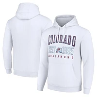 Men's Starter White Colorado Avalanche  Graphic Pullover Hoodie