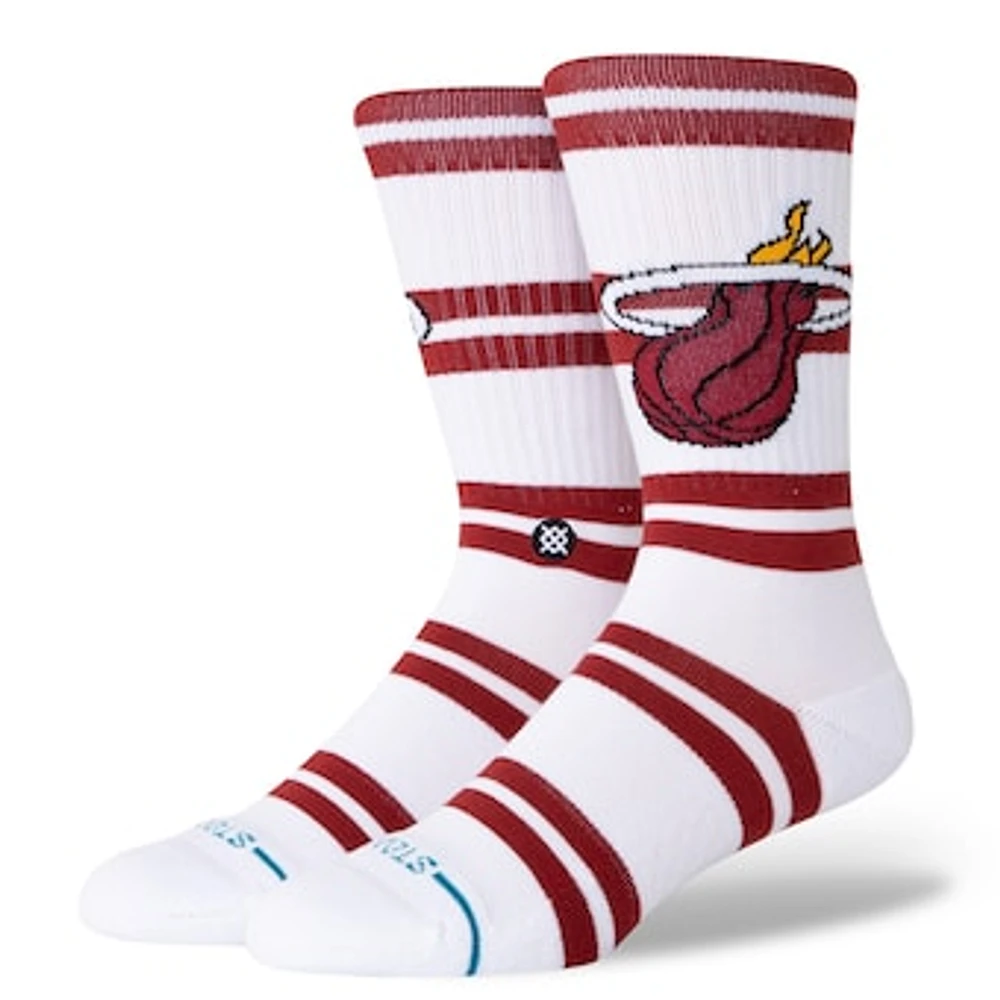 Unisex  Stance Miami Heat Prep Stripe Crew Sock