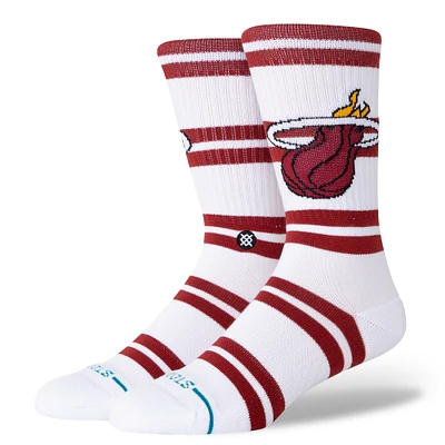 Unisex  Stance Miami Heat Prep Stripe Crew Sock