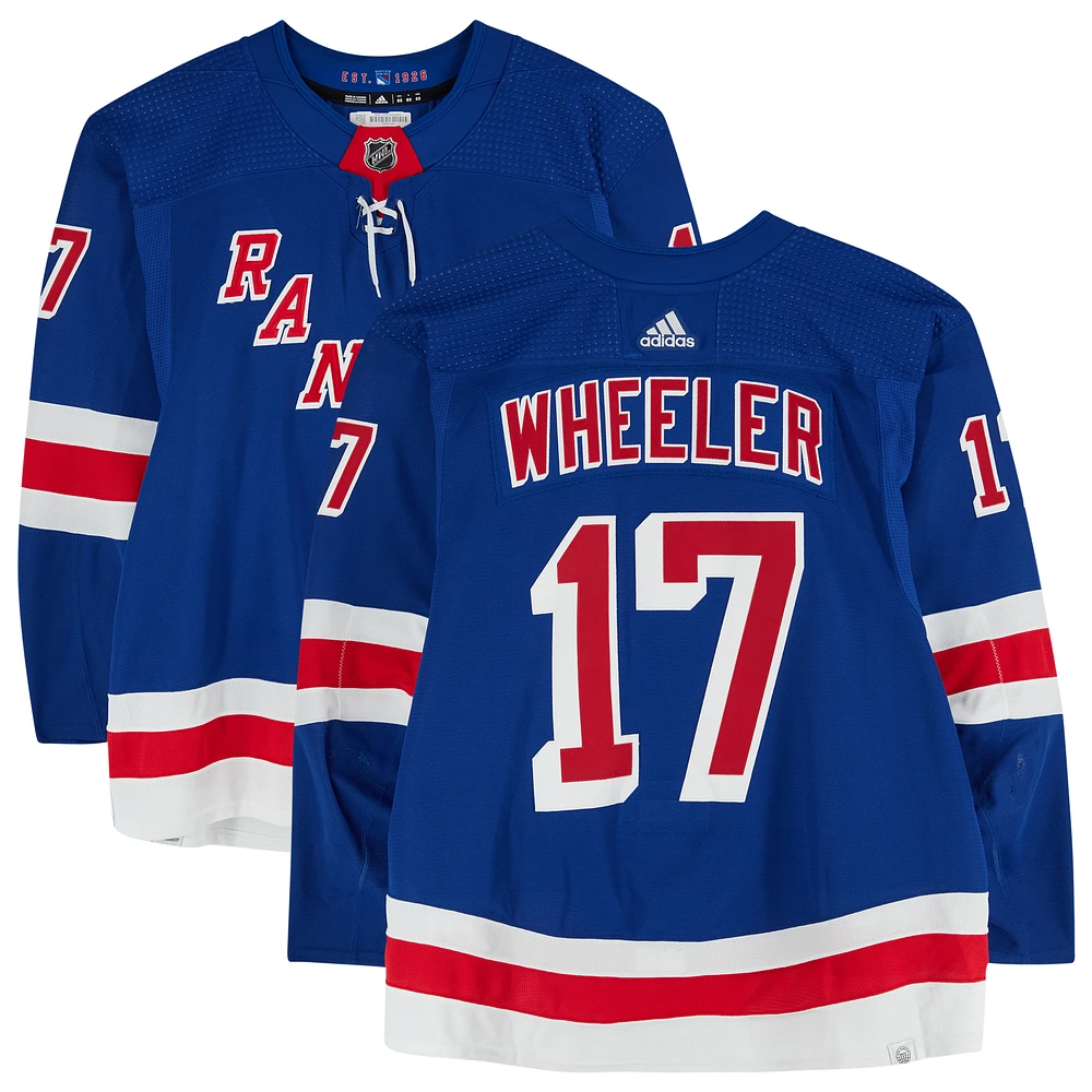 Blake Wheeler New York Rangers Game-Used #17 Blue Set 2 Jersey from the 2023-24 NHL Season