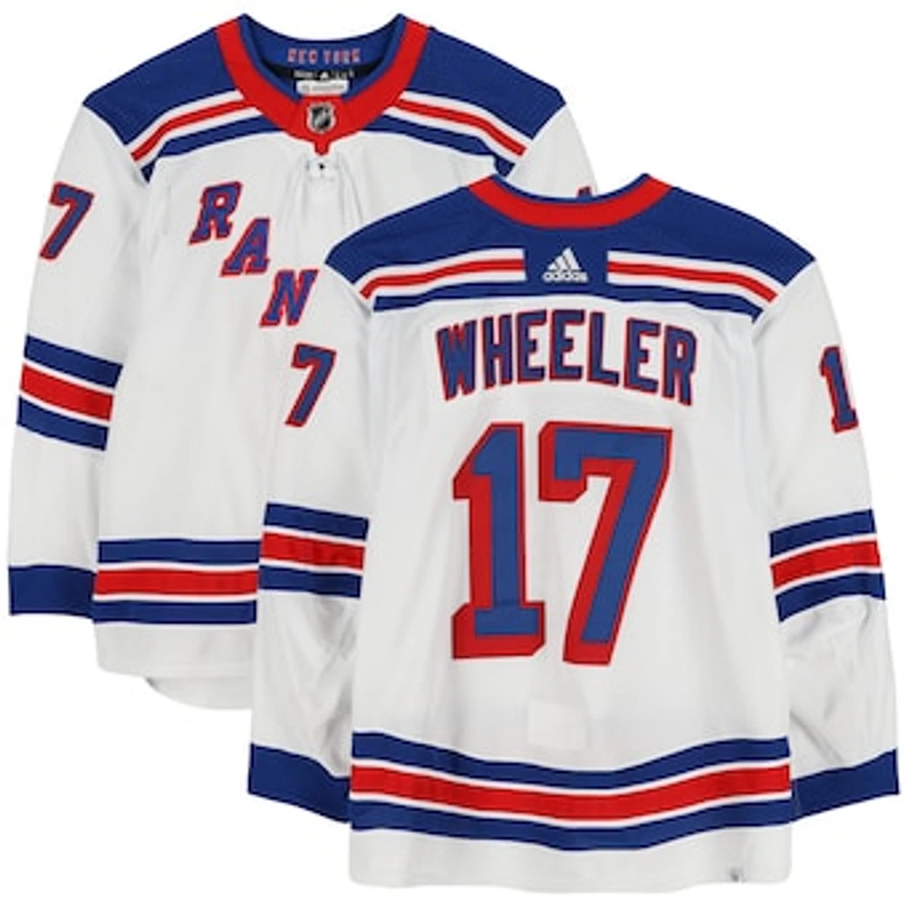 Blake Wheeler New York Rangers Game-Used #17 White Set 2 Jersey from the 2023-24 NHL Season