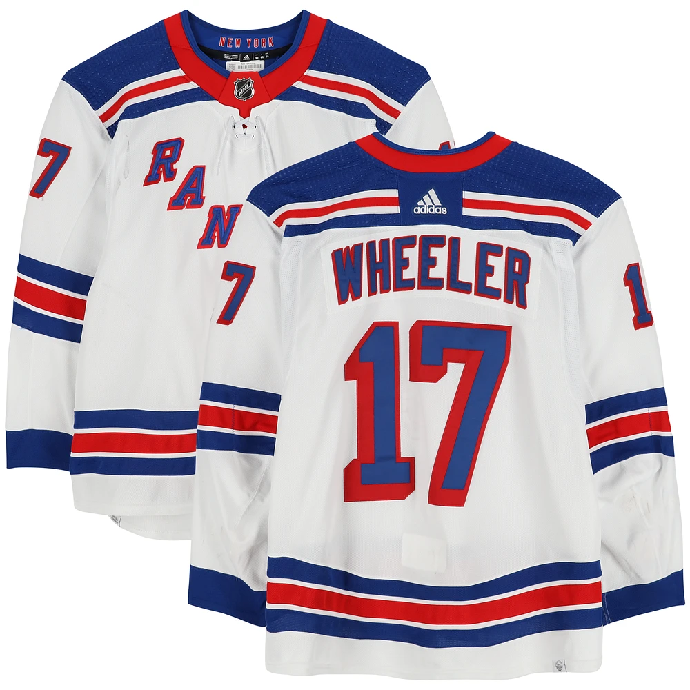 Blake Wheeler New York Rangers Game-Used #17 White Set 2 Jersey from the 2023-24 NHL Season