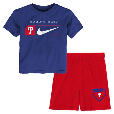 Preschool Nike Royal/Red Philadelphia Phillies Two-Piece T-Shirt & Shorts Set