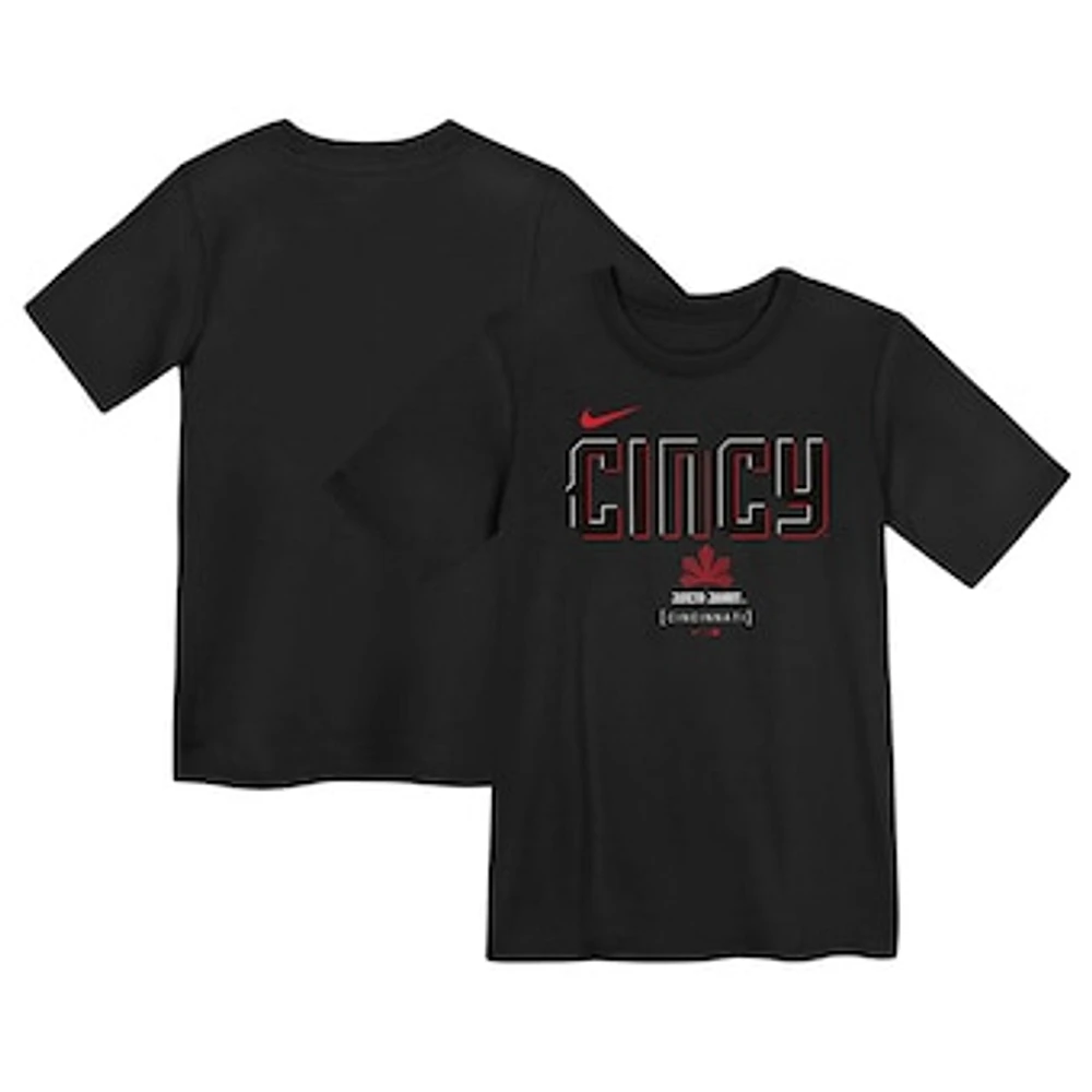 Preschool Nike Black Cincinnati Reds City Connect Large Logo T-Shirt