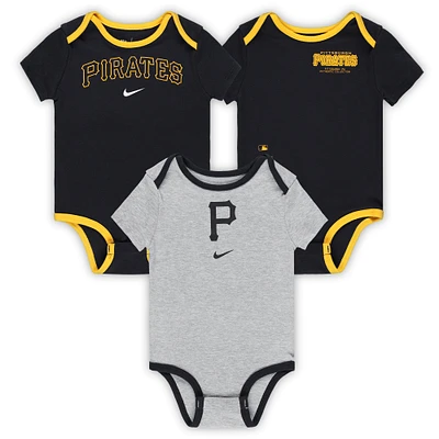 Newborn & Infant Nike Pittsburgh Pirates Three-Pack Bodysuit Set