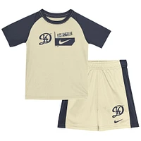 Toddler Nike  Cream Los Angeles Dodgers 2024 City Connect T-Shirt & Shorts Set