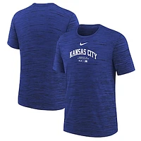 Youth Nike Royal Kansas City Royals Authentic Collection Practice Performance T-Shirt