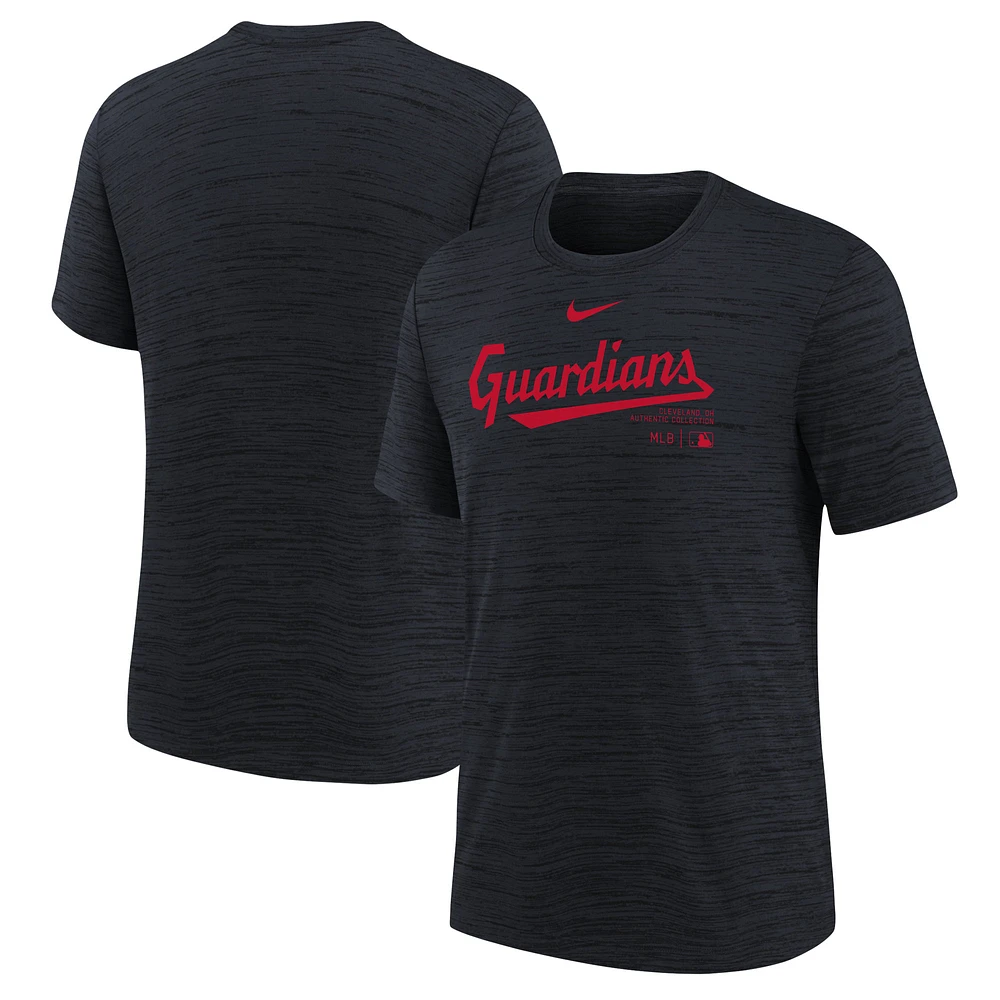 Youth Nike Navy Cleveland Guardians Authentic Collection Practice Performance T-Shirt