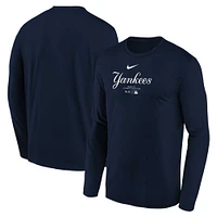 Youth Nike Navy New York Yankees Authentic Collection Long Sleeve Performance T-Shirt