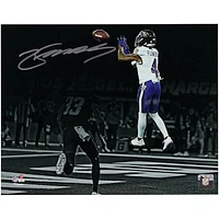 Zay Flowers Baltimore Ravens Autographed 11" x 14" Touchdown Catch Spotlight Photograph