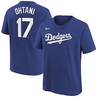 Youth Nike Shohei Ohtani Royal Los Angeles Dodgers Name & Number T-Shirt