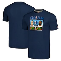 Unisex Homage Luka Dončić & Kyrie Irving Navy Dallas Mavericks NBA Jam Tri-Blend T-Shirt