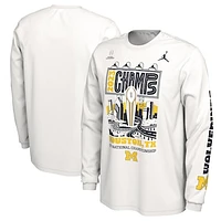 Men's Jordan Brand White Michigan Wolverines College Football Playoff 2023 National Champions Expressive Long Sleeve T-Shirt