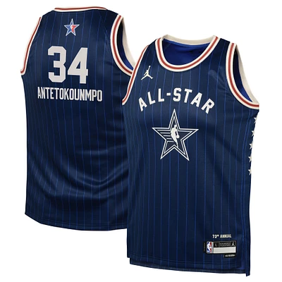 Youth Jordan Brand Giannis Antetokounmpo Navy 2024 NBA All-Star Game Swingman Jersey