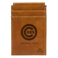 Brown Chicago Cubs Personalized Front Pocket Wallet