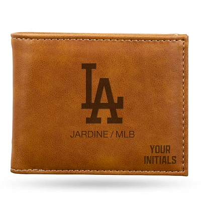 Brown Los Angeles Dodgers Personalized Billfold Wallet