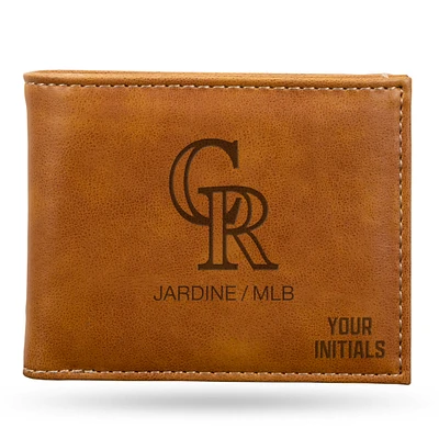 Brown Colorado Rockies Personalized Billfold Wallet