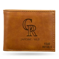 Brown Colorado Rockies Personalized Billfold Wallet