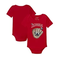 Infant Tiny Turnip Red Los Angeles Angels Butterfly Glove Bodysuit