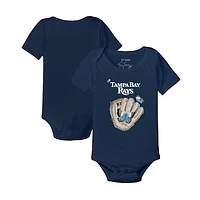 Infant Tiny Turnip Navy Tampa Bay Rays Butterfly Glove Bodysuit