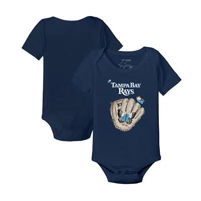 Infant Tiny Turnip Navy Tampa Bay Rays Butterfly Glove Bodysuit