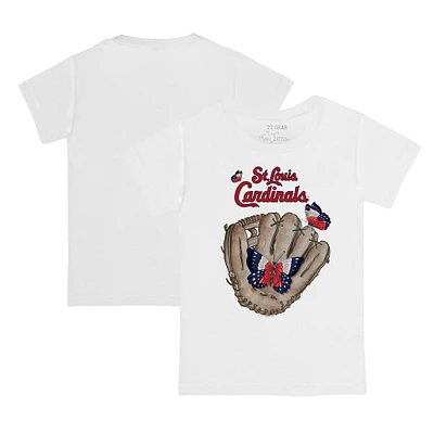 Infant Tiny Turnip White St. Louis Cardinals Butterfly Glove T-Shirt