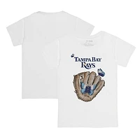 Infant Tiny Turnip White Tampa Bay Rays Butterfly Glove T-Shirt